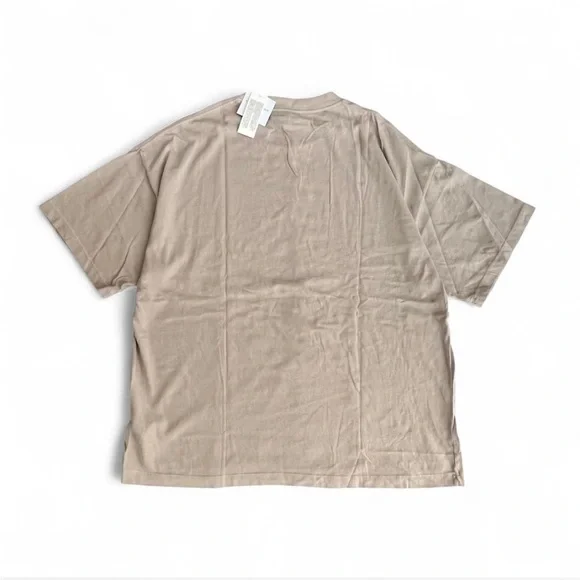 American Eagle Outfitters Beige Oversized Crew Neck Short Sleeve Tee - Picture 3 of 4